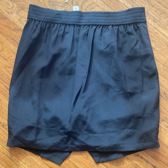 NWT Madewell Parkway Silk Wrap Black Mini Skirt size XS - Picture 7 of 13